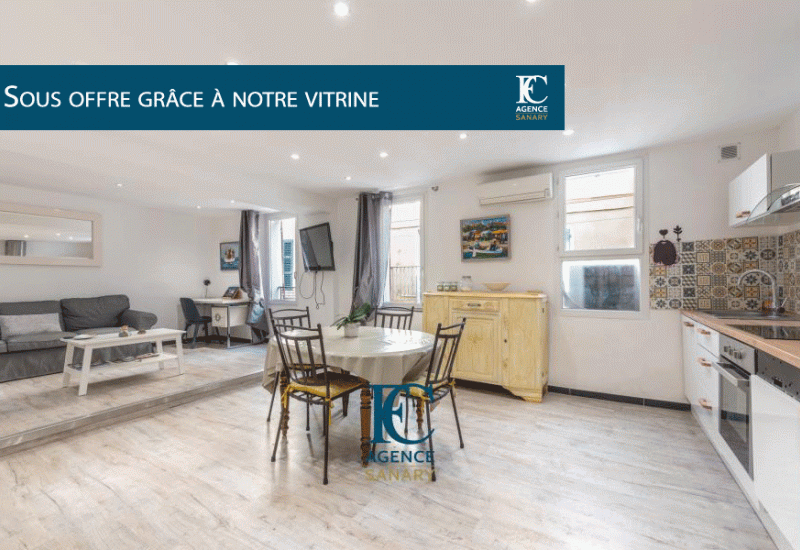 Appartement T3 à vendre en exclusivité au cœur du village de Sanary-sur-Mer