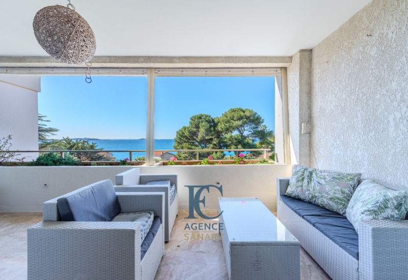 Exclusivité Portissol à Sanary vente appartement T2 de 65 m² vue mer panoramique 